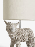 Natural Hamish Highland Cow Table Lamp natural finish (British brand)