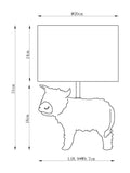 Natural Hamish Highland Cow Table Lamp natural finish (British brand)