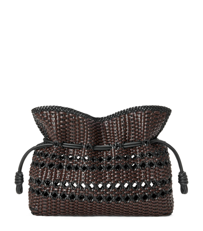 LOEWE Flamenco clutch bag in woven leather (British brand)