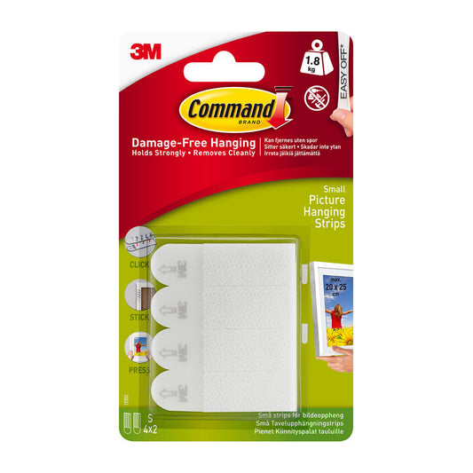 Command Picture Hanging Strips White Small 4 Sets DIY ASDA   