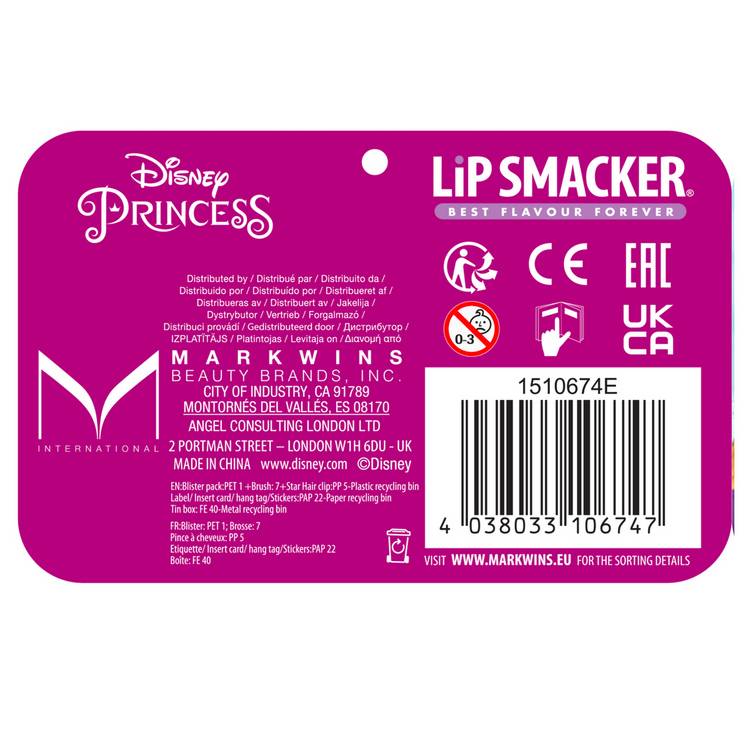 Disney Princess triple beauty makeup set with lipgloss and eyeshadow (British brand)
