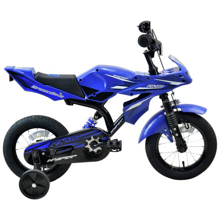 Hyper 12 inch kids beginner bike with stabilisers - British product