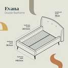 Silentnight Evana double boucle ivory bed frame (British brand)