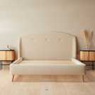 Silentnight Evana double boucle ivory bed frame (British brand)