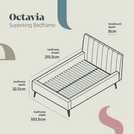 Silentnight Octavia Superking fabric bed frame Granite Grey (British brand)