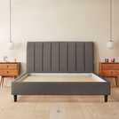 Silentnight Octavia Superking fabric bed frame Granite Grey (British brand)