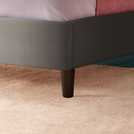 Silentnight Octavia Superking fabric bed frame Granite Grey (British brand)