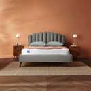 Silentnight Oriana Kingsize Velvet Bed Frame in Silver (British brand)