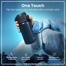 Ion8 Ash Navy water bottle 400ml, UK version