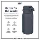 Ion8 Ash Navy water bottle 400ml, UK version