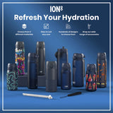Ion8 Ash Navy water bottle 400ml, UK version