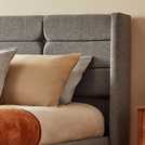 Silentnight Kingsize Fabric Bed Frame Stone Grey (British brand)