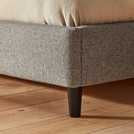 Silentnight Kingsize Fabric Bed Frame Stone Grey (British brand)