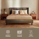Silentnight Kingsize Fabric Bed Frame Stone Grey (British brand)