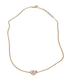 Miu Miu heart pendant necklace with enamel trim, imported from the UK