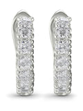 Silver cubic zirconia huggie earrings 10mm (British brand)