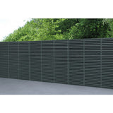 Forest Garden grey fence panel set of 3 - British product