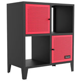 X Rocker Mesh-Tek 4 cube storage unit Red and Black (British brand)