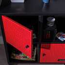 X Rocker Mesh-Tek 4 cube storage unit Red and Black (British brand)