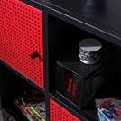 X Rocker Mesh-Tek 4 cube storage unit Red and Black (British brand)
