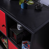 X Rocker Mesh-Tek 4 cube storage unit Red and Black (British brand)