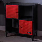 X Rocker Mesh-Tek 4 cube storage unit Red and Black (British brand)