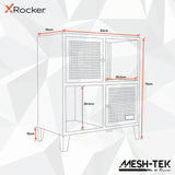 X Rocker Mesh-Tek 4 cube storage unit Red and Black (British brand)