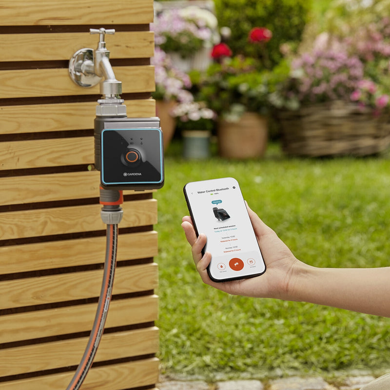 Gardena Bluetooth water control system for garden irrigation - British product