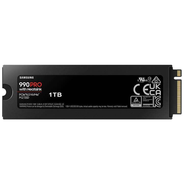 Samsung 990 PRO Heatsink 1TB SSD (British brand)