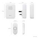 Byron wireless doorbell 150m range pack of 2 - British product