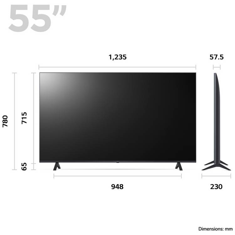 LG 55UR78006LK 55 inch Smart TV, imported from the UK