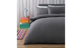 Silentnight Supersoft Plain Charcoal Duvet Set Kingsize (British brand)