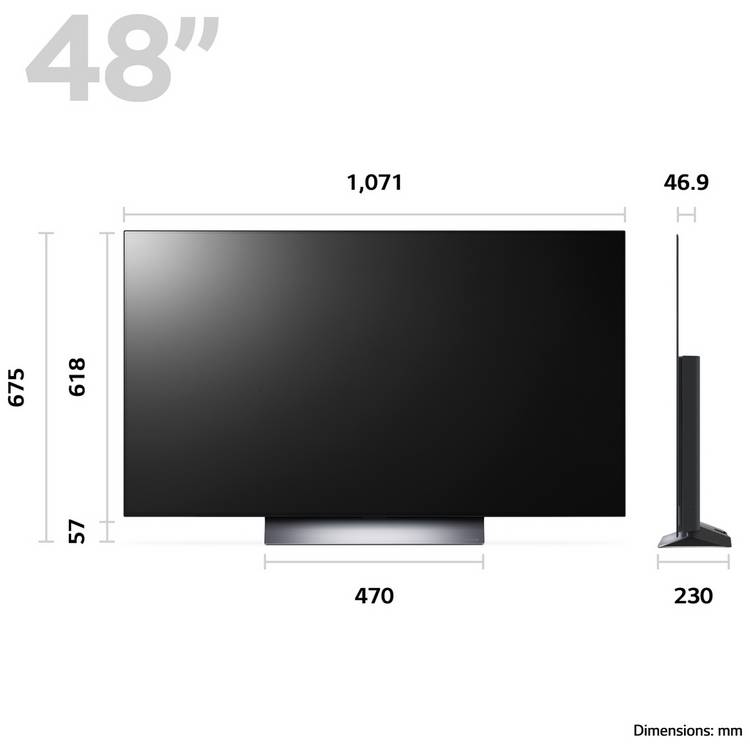 LG C3 48-inch OLED TV, UK version