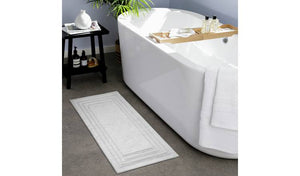 Habitat Deep Pile White Cotton Cut Pile Bath Runner 40x100cm