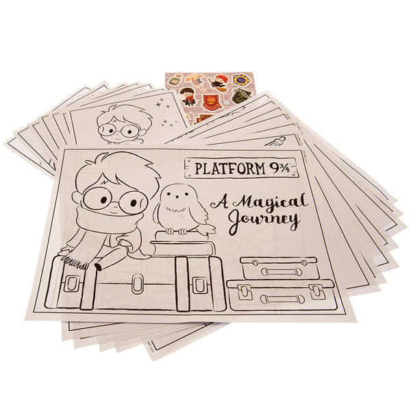 Harry Potter Hogwarts Colouring Set 30 Sheets Pencils, UK version