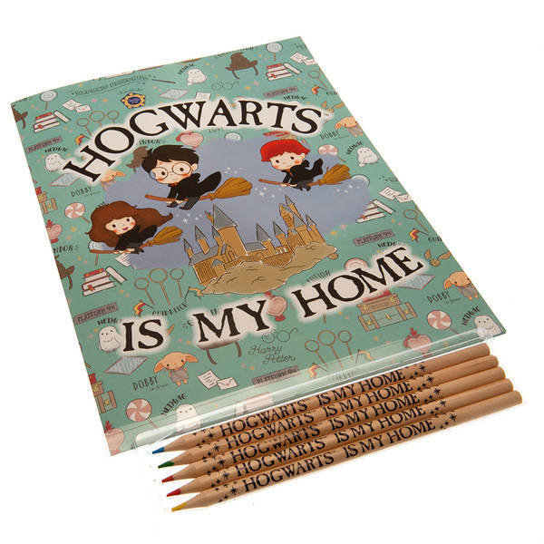 Harry Potter Hogwarts Colouring Set 30 Sheets Pencils, UK version