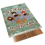Harry Potter Hogwarts Colouring Set 30 Sheets Pencils, UK version