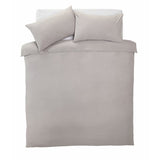 Silentnight Supersoft Plain Dove Grey Duvet Cover Set Kingsize (British brand)