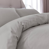 Silentnight Supersoft Plain Dove Grey Duvet Cover Set Kingsize (British brand)