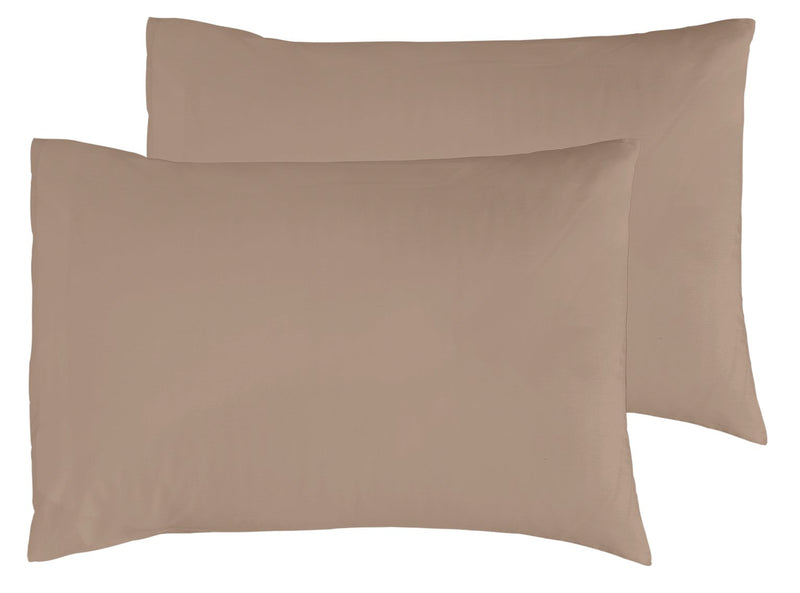Habitat Cotton Rich 180 TC standard pillowcase pair in taupe, UK version