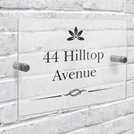 Personalised acrylic house sign 278g, imported from the UK