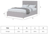 Aspire Grant adjustable ottoman storage bed Navy Single - British product