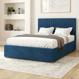 Aspire Grant adjustable ottoman storage bed Navy Single - British product