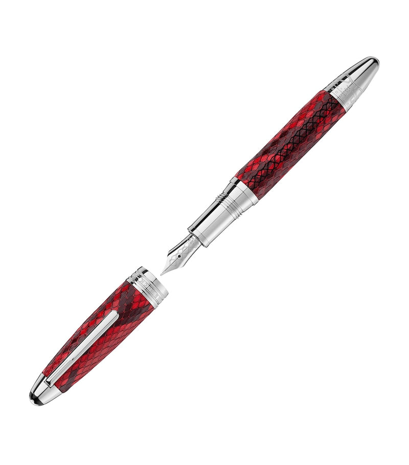 Montblanc Platinum-Plated Leather Meisterstück fountain pen, imported from the UK