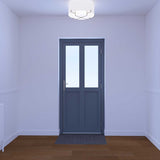 Dortech York aluminium front door H 2400 x W 1300mm, UK version