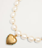 Valentino Garavani Coeur Royal beaded necklace with heart pendant - British product