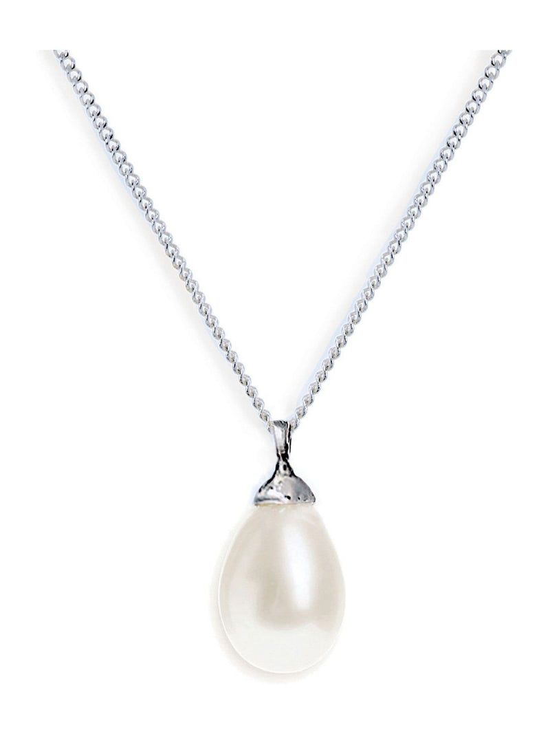 Ivory & Co Rhodium Westbury Pearl Drop Pendant