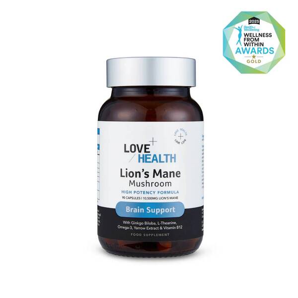 Love Health Lion's Mane brain support capsules 500mg - British product