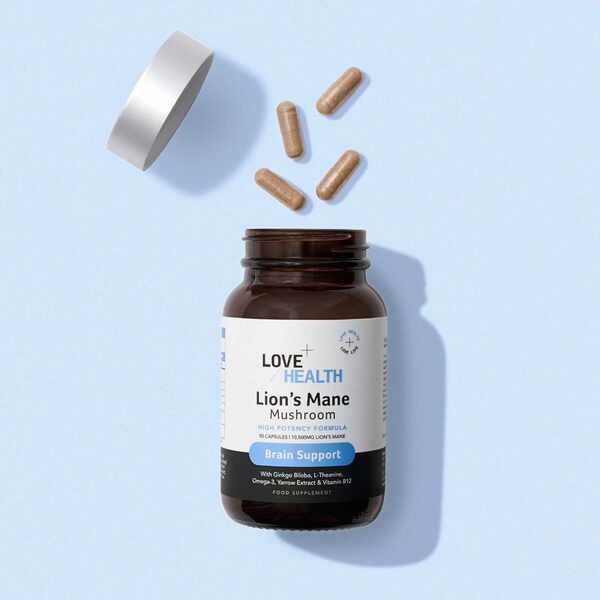 Love Health Lion's Mane brain support capsules 500mg - British product
