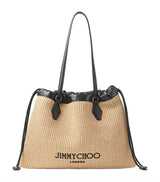 Harrods Jimmy Choo Large Raffia Drawstring Tote Bag- Buy online at McGrocer